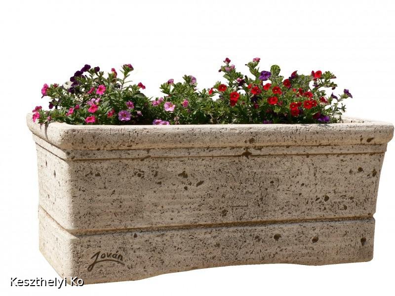 kö virágtartók,beton virágtartók,kaspó,balkonláda,virágláda,virágtartó,kaspó